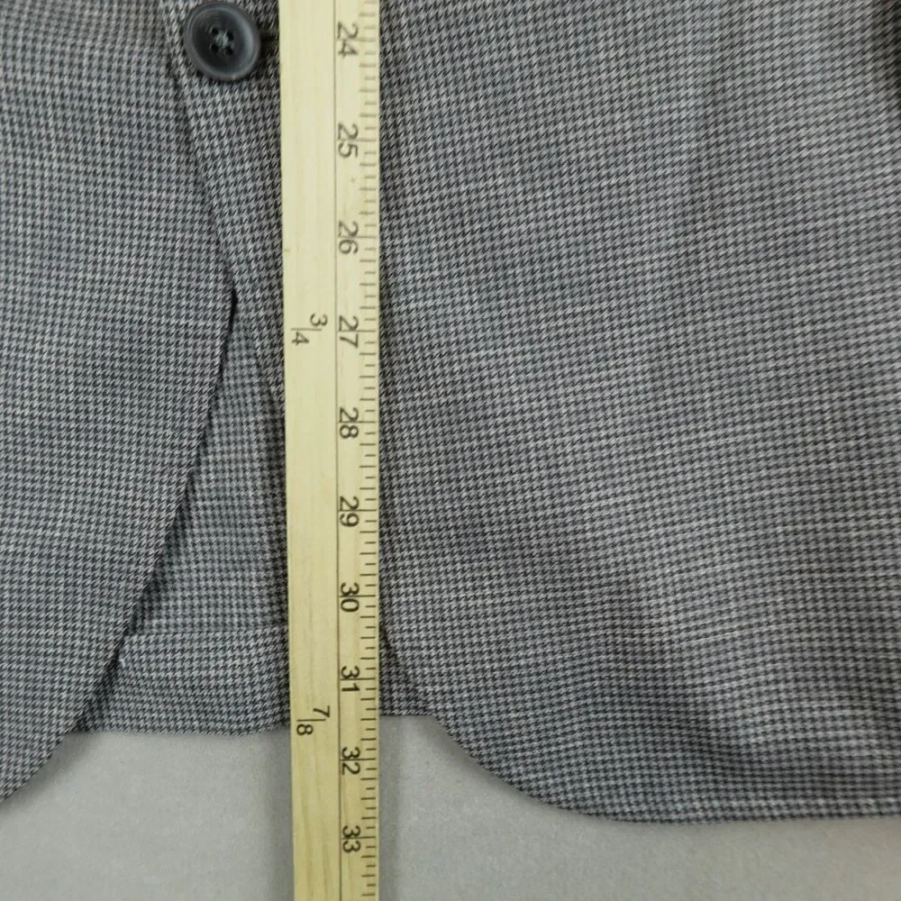 Peter Millar Blazer 54R Gray Houndstooth Sport Coat Wool Jacket Unconstructed